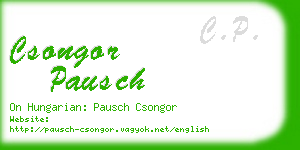 csongor pausch business card